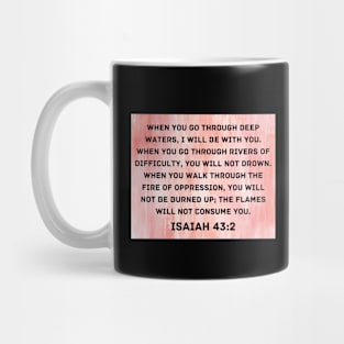 Bible Verse Isaiah 43:2 Mug